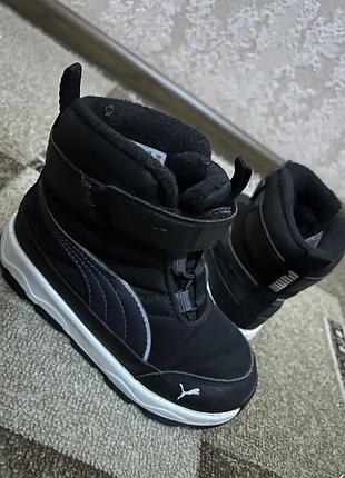 Дитячі чоботи puma, чорні, розмір 26, устілка 16 см