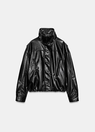 Оригінальна куртка бомбер з шкірзамінника з нової колекції zara new original.