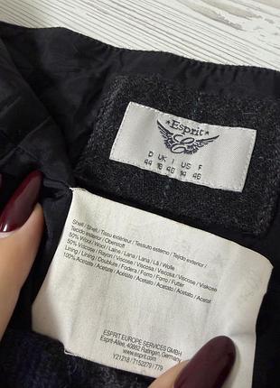 Тепла вовняна спідниця міні в клітинку esprit 3