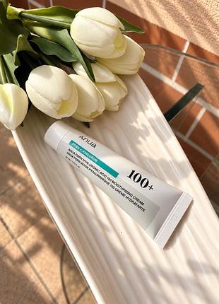 Крем для обличчя anua pdrn + hyaluron 100+ moisturizing cream