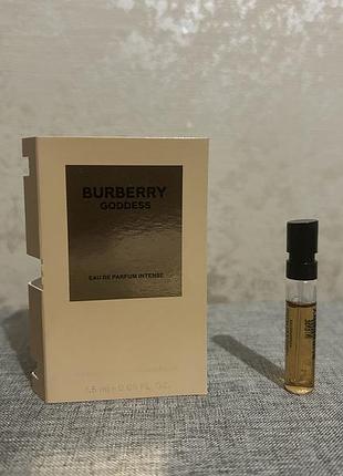 Пробник жіночої парфумованої води goddess intense від burberry