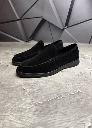 👟 лоферы мужские из высококачественной мягкой натуральной замши зимние на меху / наложка bs👟