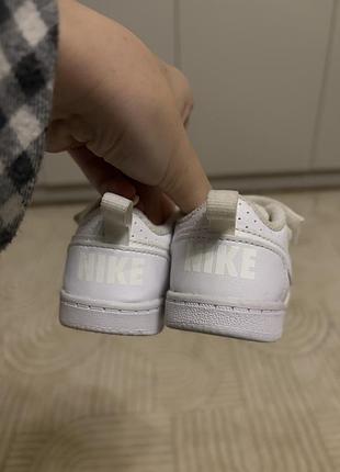 Кросівки дитячі nike білі на липучці 3