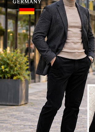 Мужские вельветовые брюки hugo hugo boss черные w34 l30 – slim fit, премиальный стиль, размер 50