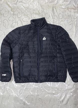 Оригінальна чорна чоловіча куртка-пуховик gerry sweater down jacket із наповнювачем 650 fill power.