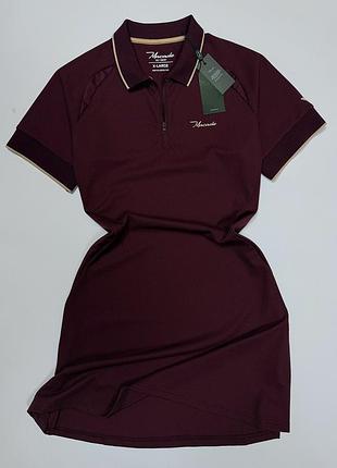 Macade golf жіноча бордова сукня поло спортивна для гольфу з воротником оригінал