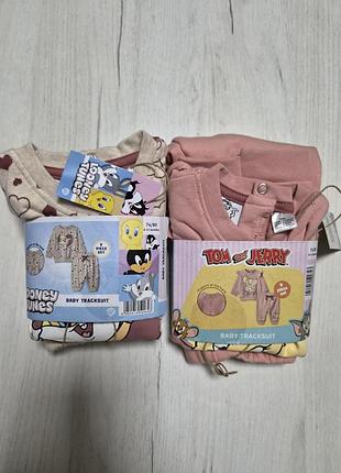 Детский спортивный костюм baby tracksuit лицензионной серии tom and jerry и looney tunes