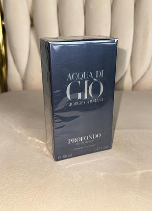 Парфуми чоловічі духи giorgio armani acqua di gio profondo франція 100 мл шлейфовий аромат для чоловіків армані