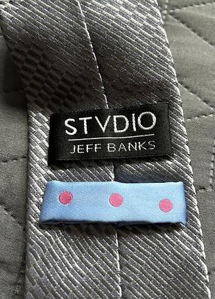 Краватка чоловіча jeff banks stvdio сіра з візерунком