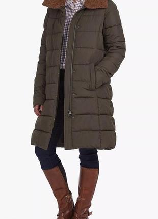 Жіноче демісезонне стьобане пальто barbour оливкове