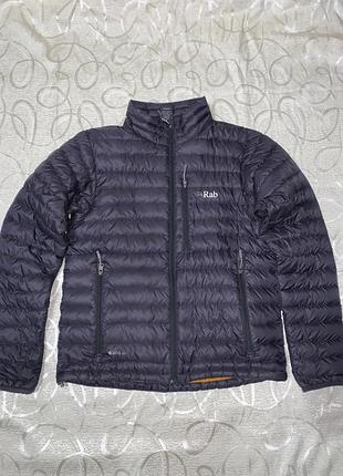 Чоловічий пуховик rab microlight down jacket (pertex microlight) класична версія без капюшона.