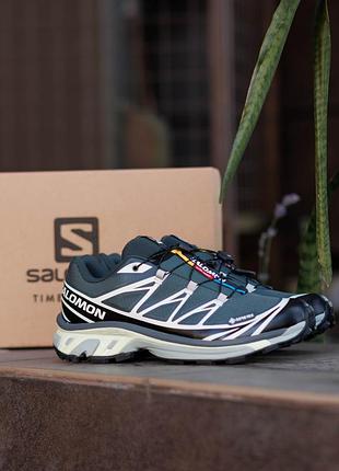 Мужские кроссовки salomon s lab xt-6 gore-tex black lime cream