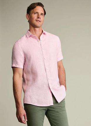 100% льняная рубашка charles tyrwhitt classic fit