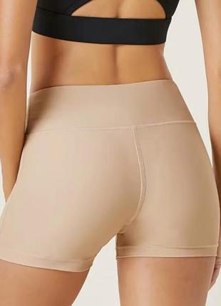 Базовые бежевые велосипедки / спортивные шорты shein с высокой посадкой. 3