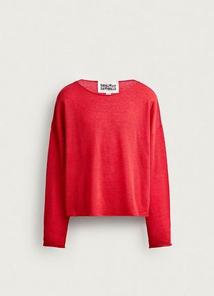 Червоний джемпер з вовни і льону від benito antonio#zara