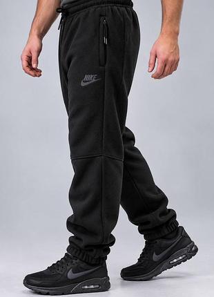 Чоловічі зимові флісові брюки nike air max чорні