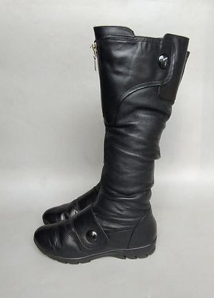 Женские зимние кожаные сапоги на овчине italy design, 38(24) см.
