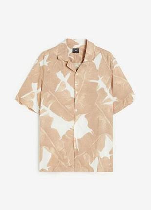 Віскозна гавайська сорочка h&m regular fit теніска