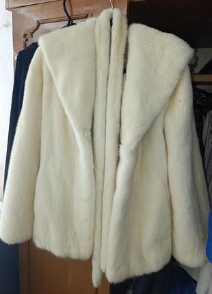 Жіноча шуба saga furs superior з норки, біла
