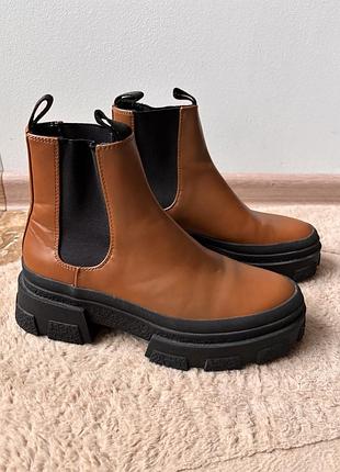 Черевики челсі zara коричневі