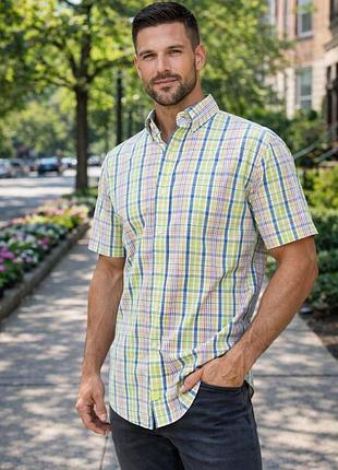 Сорочка gant liberty bell poplin multicolor shirt cotton men's regular fit теніска