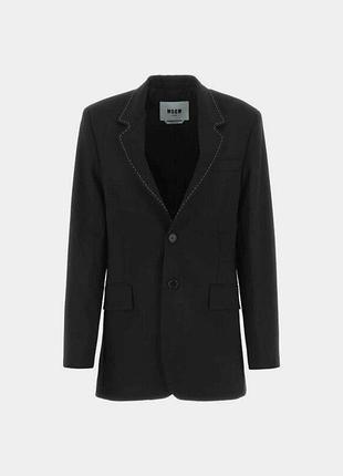 Женский пиджак msgm blazer monopetto black.