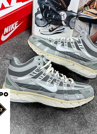 Nike p-6000 light green grey gore tex