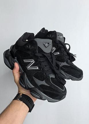 Кросівки new balance 9060 | fur  • black grey •