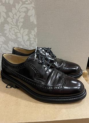 Винтажные премиум кожаные дерби брони bally туфли 7,5 27см