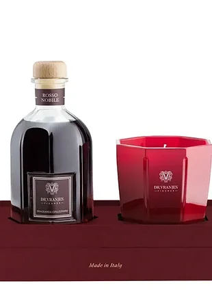 Подарочный бокс – rosso nobile red набор (250мл аромат+200г свеча) dr. vranjes firenze