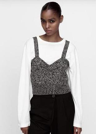 В'язаний топ zara