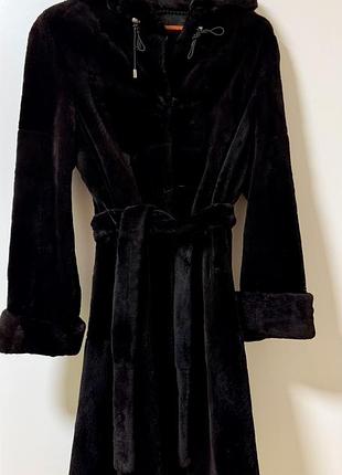 Женская шуба kc collections из меха стираного бобра