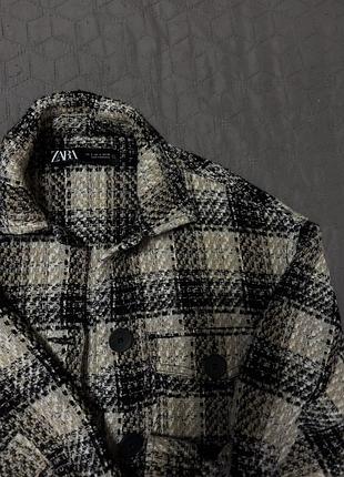 Жакет жіночий zara твідовий у клітинку