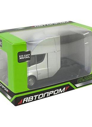 Машина металлическая "автопром" 1:32 tesla semi truck head (серый)