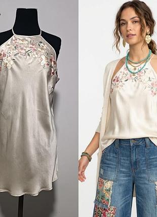 Principles ​нежный шелковистый топ с цветочной вышивкой в стиле boho uk18/xl