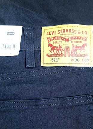 Джинси чоловічі levi's 511 темно-сині w38 l30. нові.
