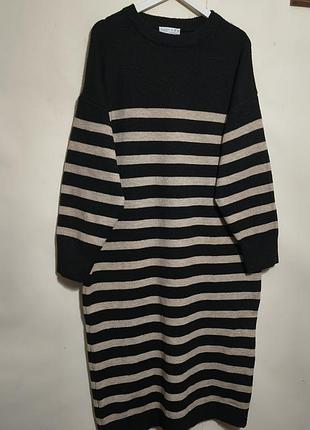 Вязаное миди платье, теплое зимнее платье, primark. 3