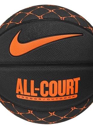 Баскетбольний м'яч nike everyday all court 8p graphic, розмір 7, антрацитовий/помаранчевий/чорний