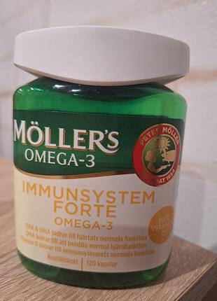 Для дорослих möller’s omega-3 immunsystem forte 120 капсул