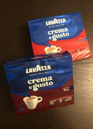 220 грн! кава lavazza crema e gusto 250/500 гр