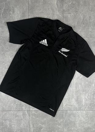 Adidas all blacks регбийка футболка