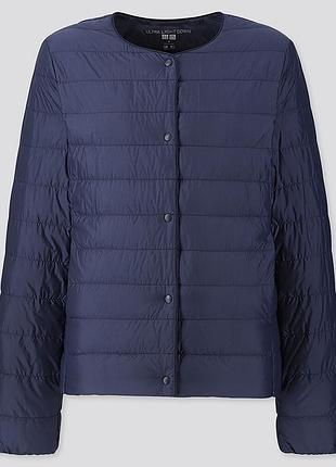 Куртка жіноча uniqlo пуховик ultra light down синя