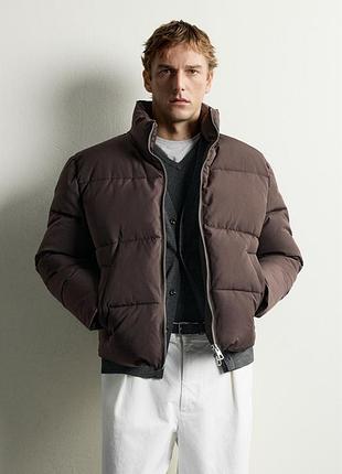 Чоловіча пухова куртка пуховик стьобана куртка zara