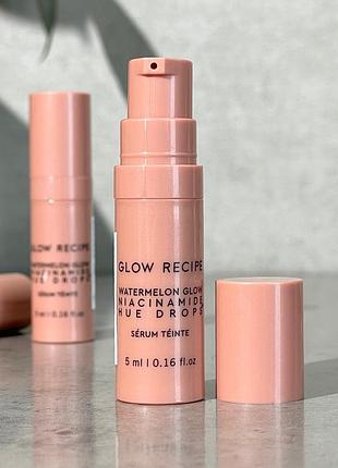 Бронзирующая сыворотка для лица с ниацинамидом glow recipe watermelon glow niacinamide hue drops 5 ml