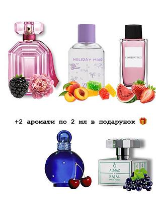 Акція! набір пробників парфумів +два в подарунок 🎁 фруктові, свіжо-солодкі аромати💗
