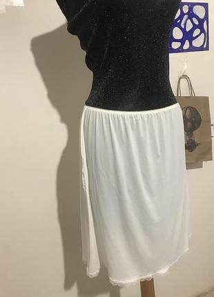 M&s 🕊біла нижня спідниця (підспідничник) m&s молочно біла 2