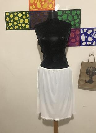 M&s 🕊біла нижня спідниця (підспідничник) m&s молочно біла 3