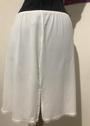 M&s 🕊біла нижня спідниця (підспідничник) m&s молочно біла 5