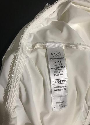 M&s 🕊біла нижня спідниця (підспідничник) m&s молочно біла 6