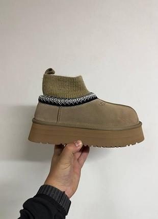 Tasman platform sock khaki